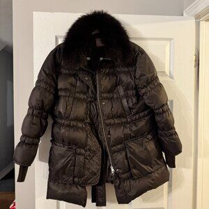 Blugirl Bluemarine Women's Winter Jacket in chocolate dark brown M/L Tapered